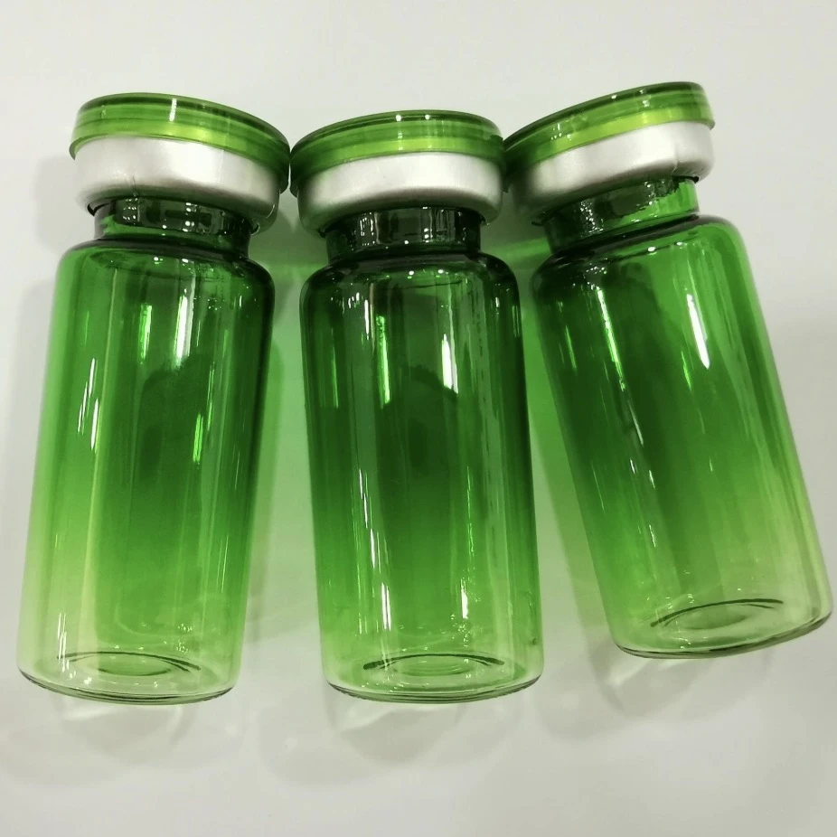 Serum Bottle 10ml Green Glass Vial Cosmetic Pharma Packaging